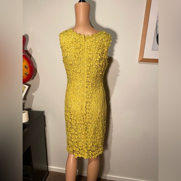 Moss & Spy Womens Lime Cotton Lace Sleeveless Dress Size 12 - Picture 3 of 5